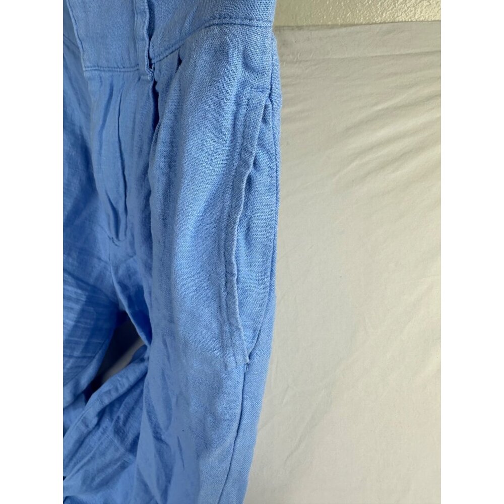 Abercrombie & Fitch Linen Blend Elastic Waist Pants size XXS Blue - Picture 5 of 9